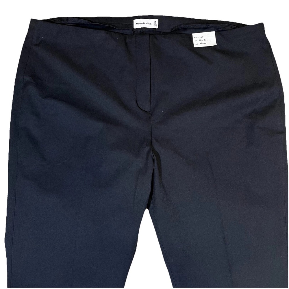NWT Abercrombie & Fitch Black Slim Boot Pants Trousers 35 Long - Picture 5 of 12